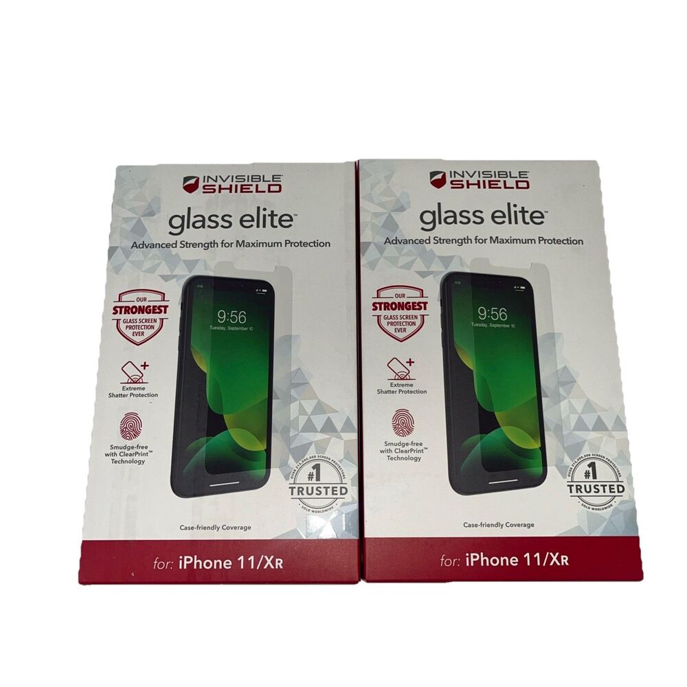 ZAGG Glass Elite Edge iPhone 11 XR Tempered Screen Protector 2 packs